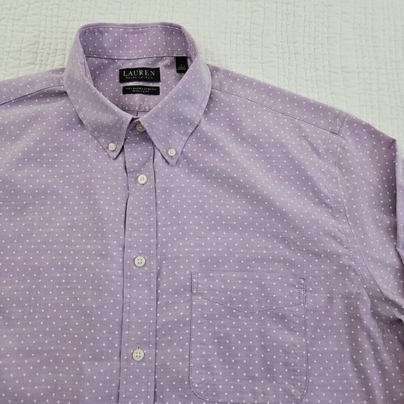 Lauren Ralph Lauren Black Label Shirt Men's L Soft Washed Stretch Regular Fit - Picture 6 of 16